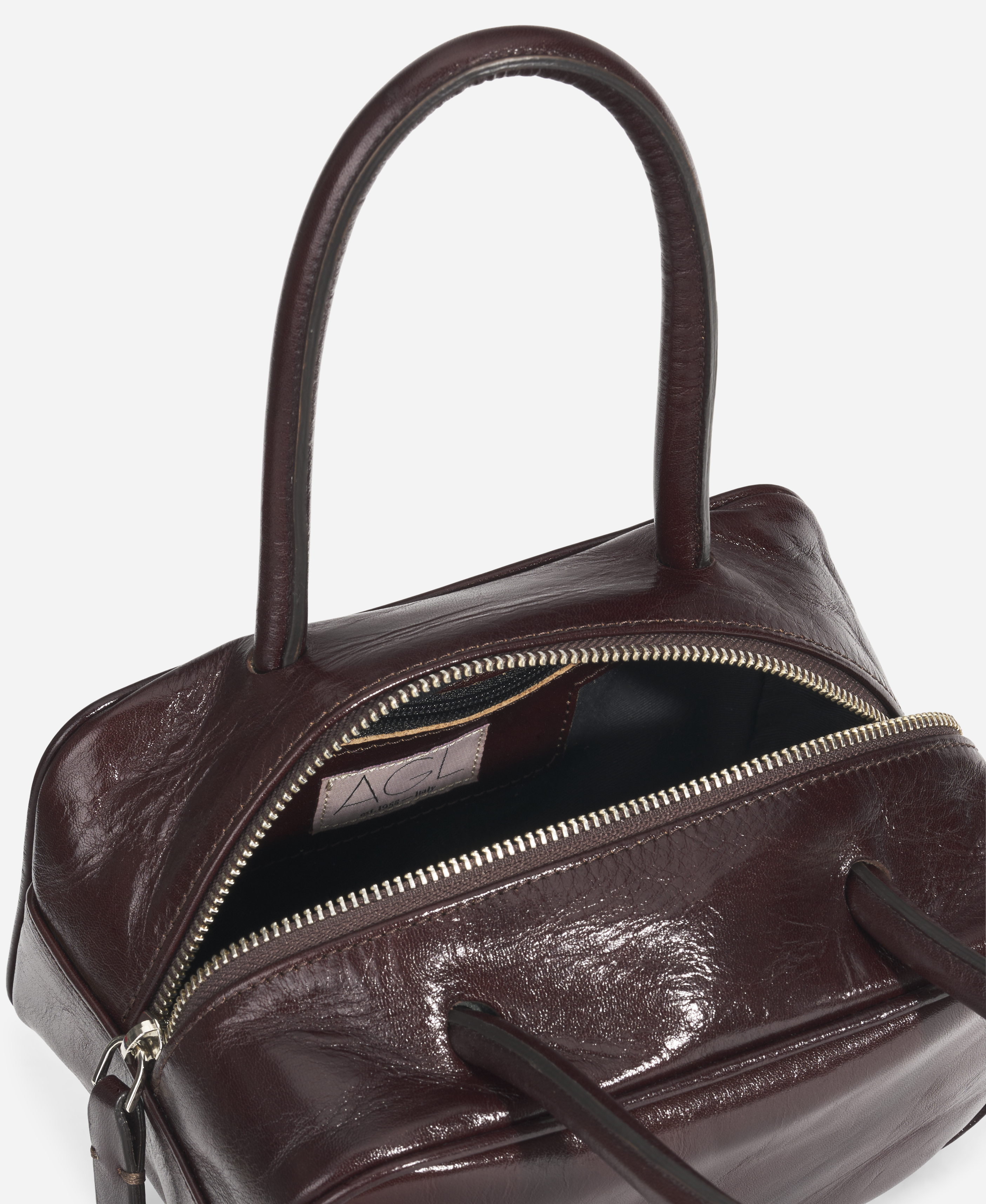【ーーー】 ジャックルコー似 BROWN LEATHER Bowling-BAG ーーー】 ジャックルコー似 BROWN LEATHER Bowling-BAG
