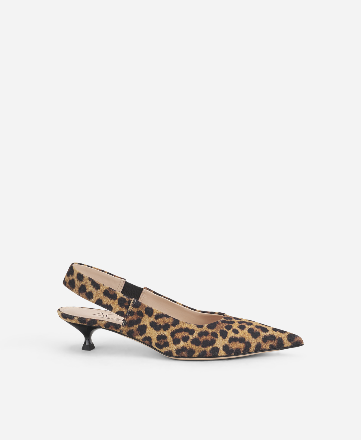 Leopard Print Asos Sling Back Shoes ASOS DESIGN Sawyer Square Toe