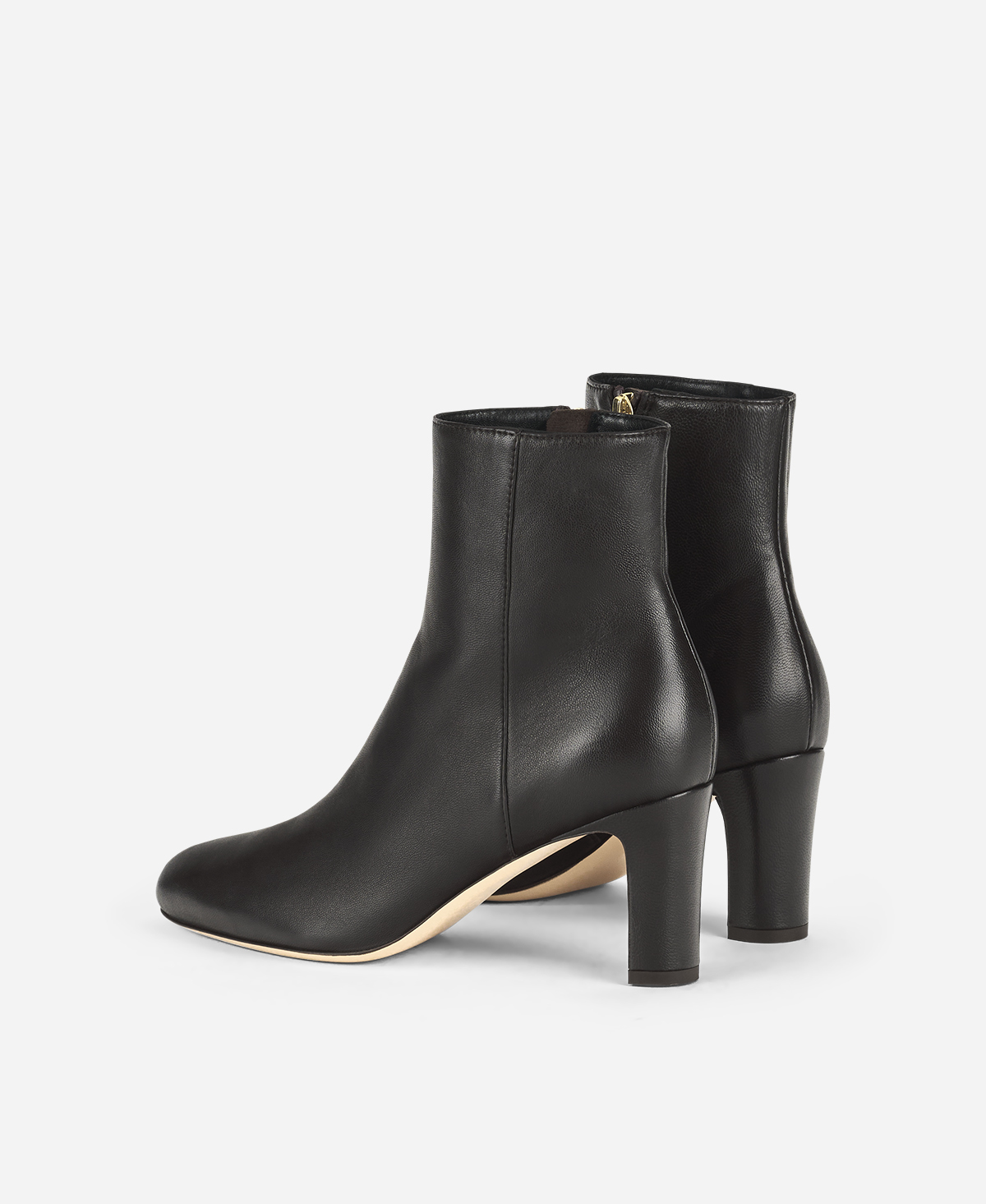 Heeled leather ankle boot Brown Ginny Bootie | AGL Shoes