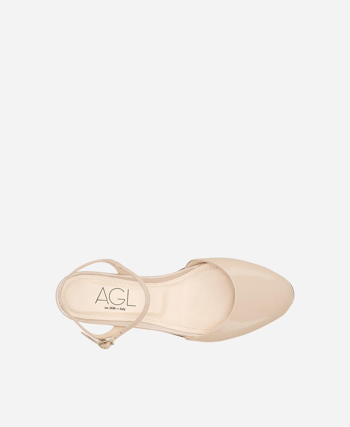 Ballerina aus Lackleder Beige Milly Sling B | AGL