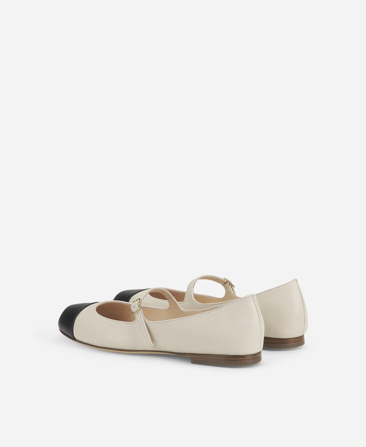 専用出品　BRENTELLA CAP TOE BALLERINA 36 Ballet flat with strap Ivory Milly Cap toe | AGL Shoes