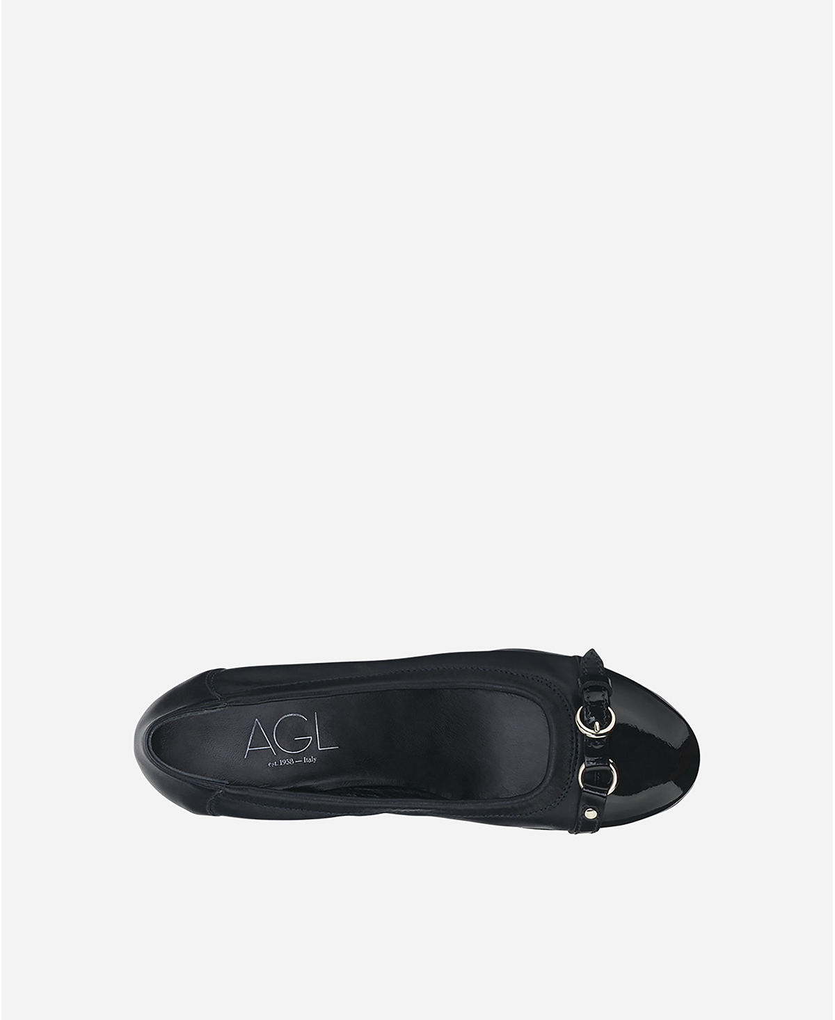 Cap toe ballet flat Blue Monika | AGL Shoes