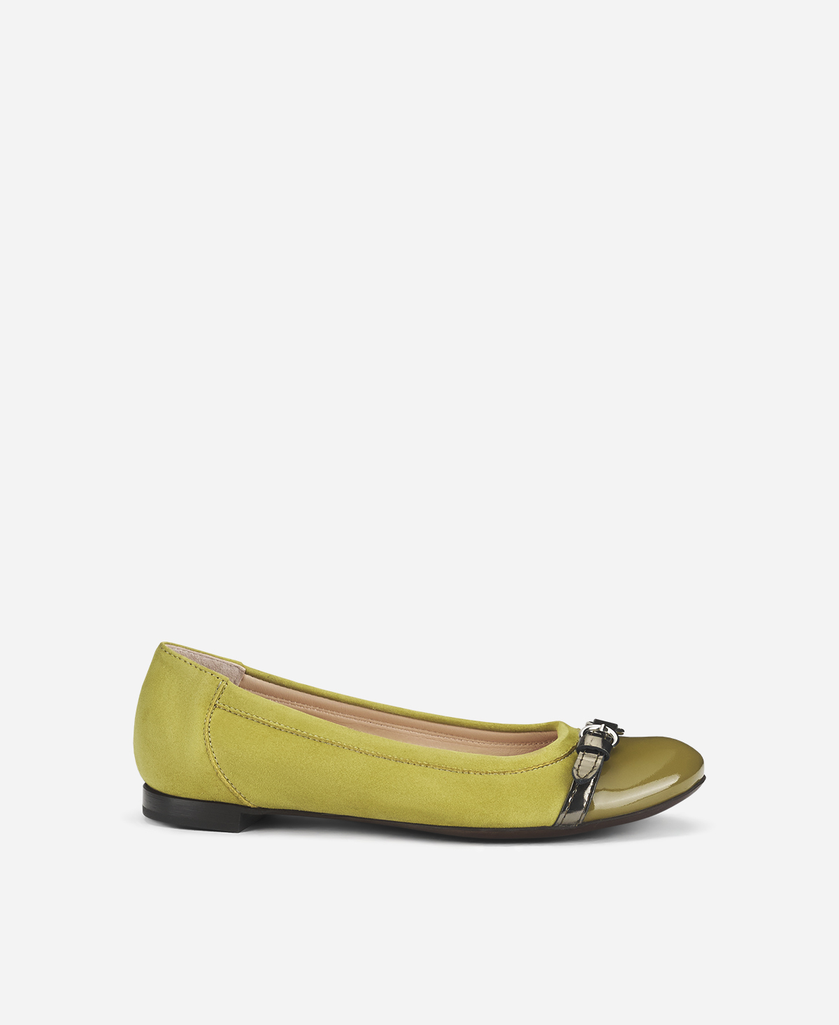 Cap toe ballet flat Khaki Monika | AGL Shoes