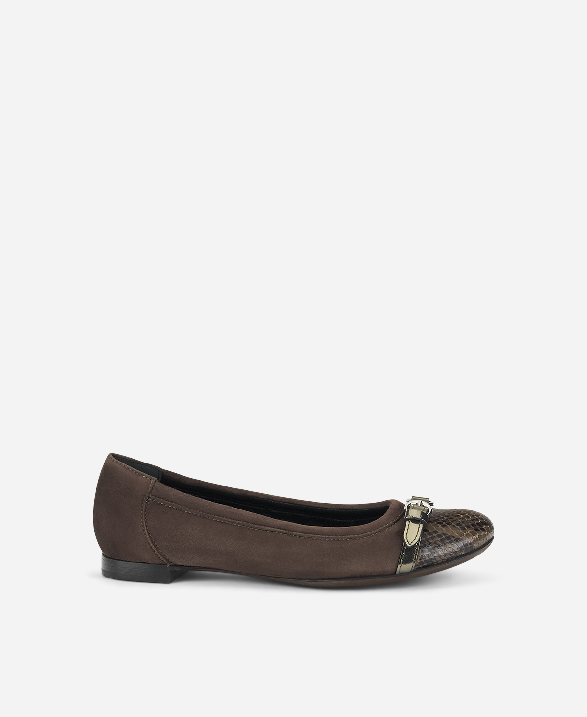 Cap toe ballet flat Dark Brown Monika | AGL Shoes