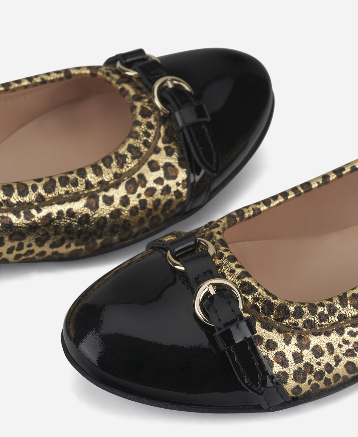 Cap toe ballet flat Leopard pop Monika | AGL Shoes