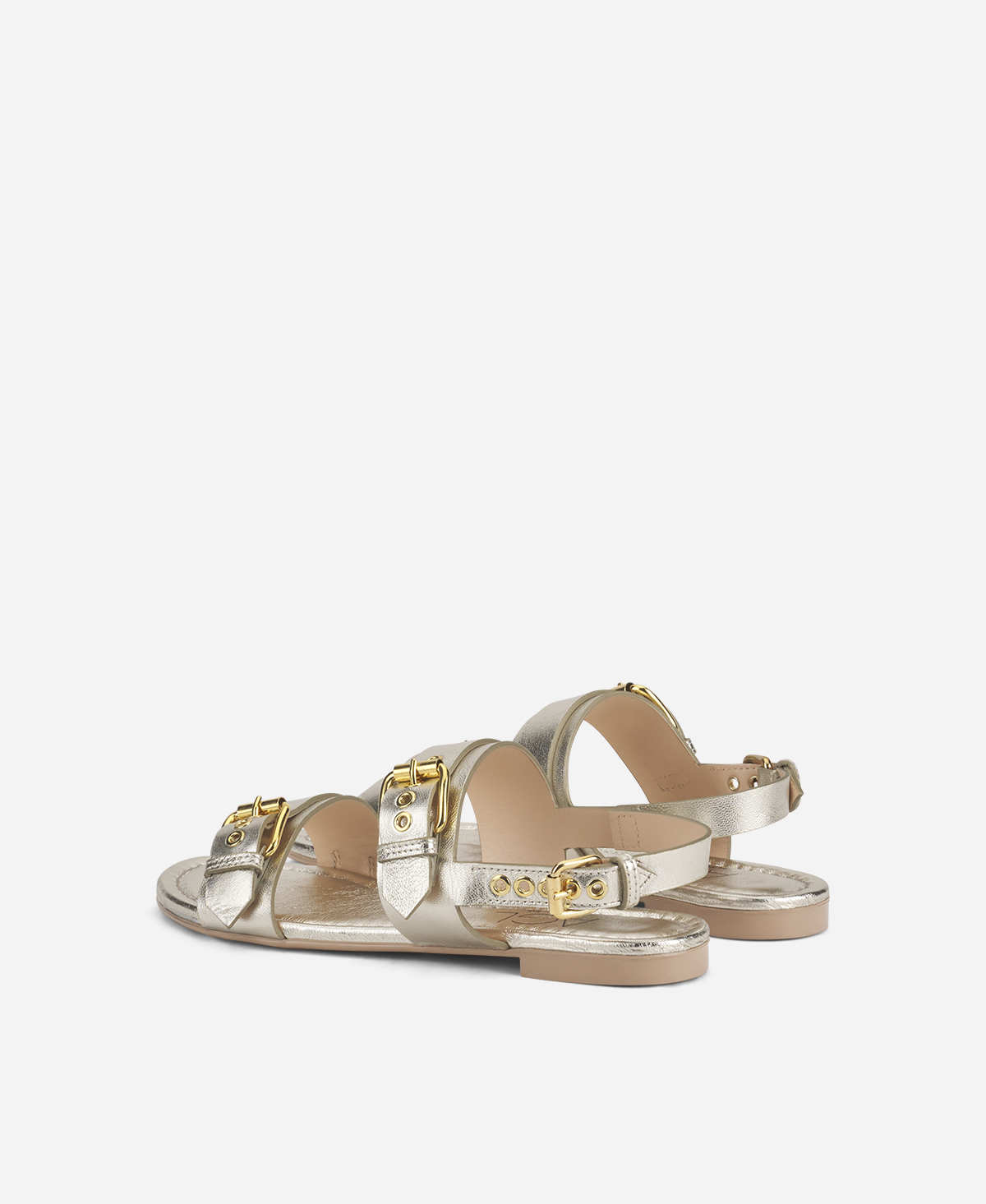 Sandal with buckles Platinum Summer Multi Buckles | AGL