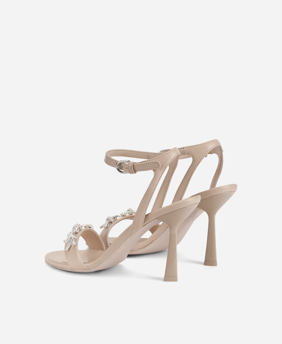 Sandal with bows Beige Trilly Ribbon | AGL Shoes