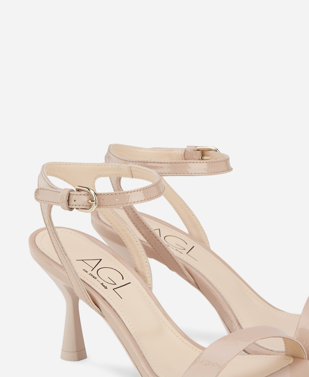 【AAKE】DOVEY HIGH SANDAL Firey Bejeweled Block Heel Sandal by Badgley Mishcka