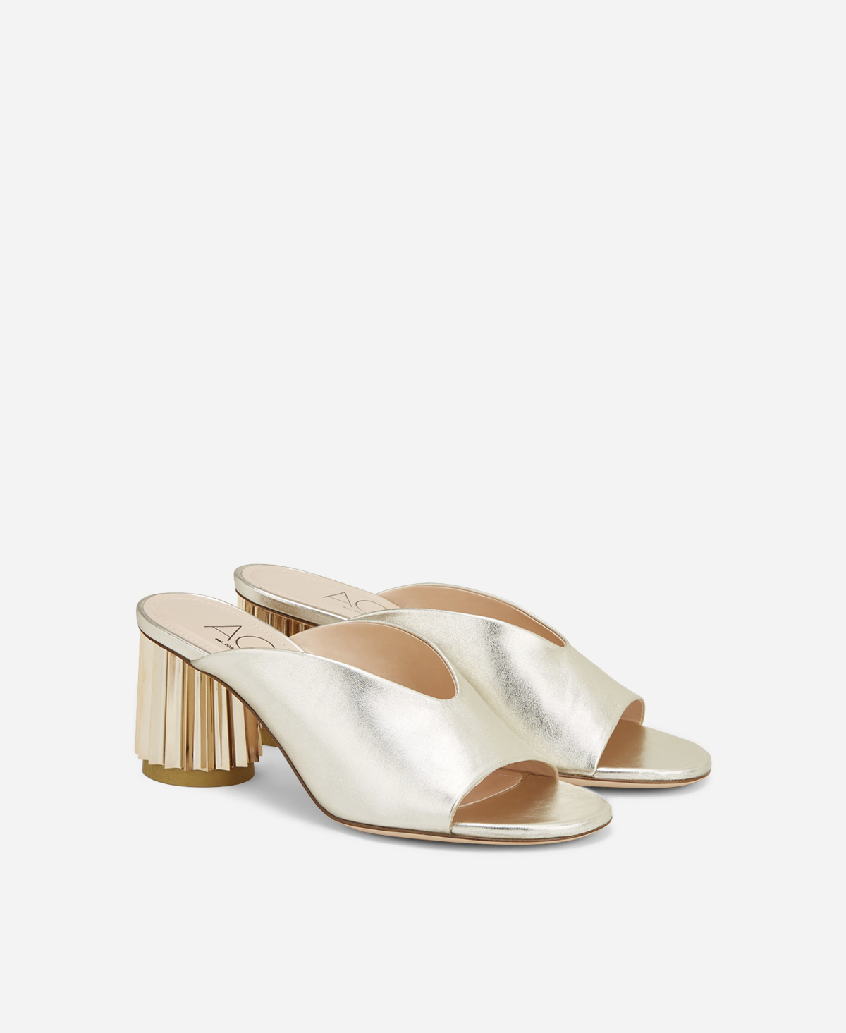Mule with column heel Platinum Dorica M Mule | AGL Shoes