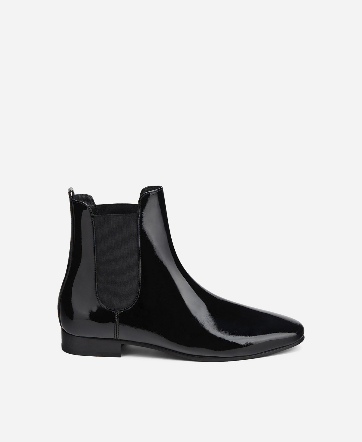 Leather ankle boot with elastic Black MAENA | AGL