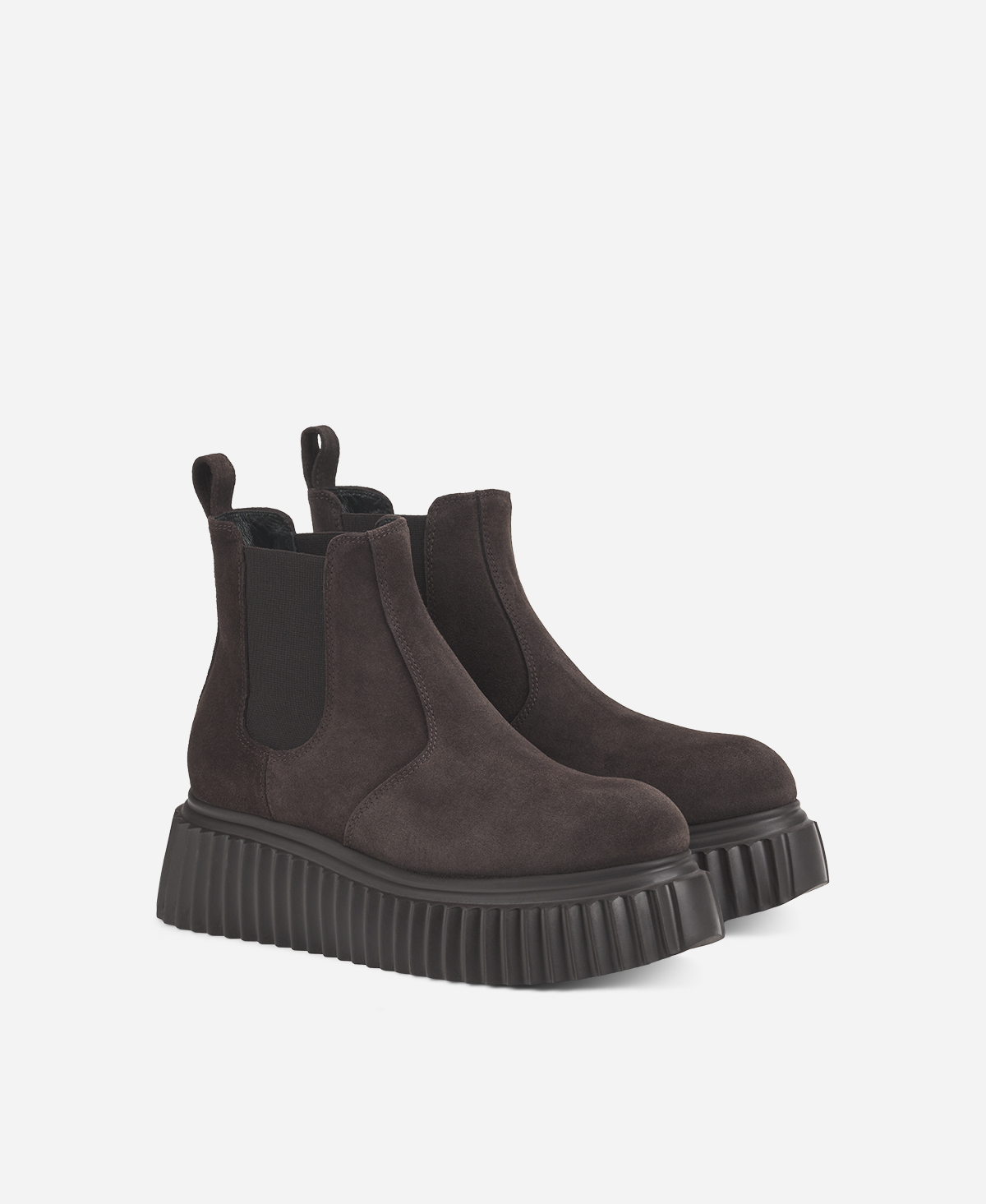 靴 iggy Water-resistant velour ankle boot Chocolate Brown Iggy Low | AGL Shoes