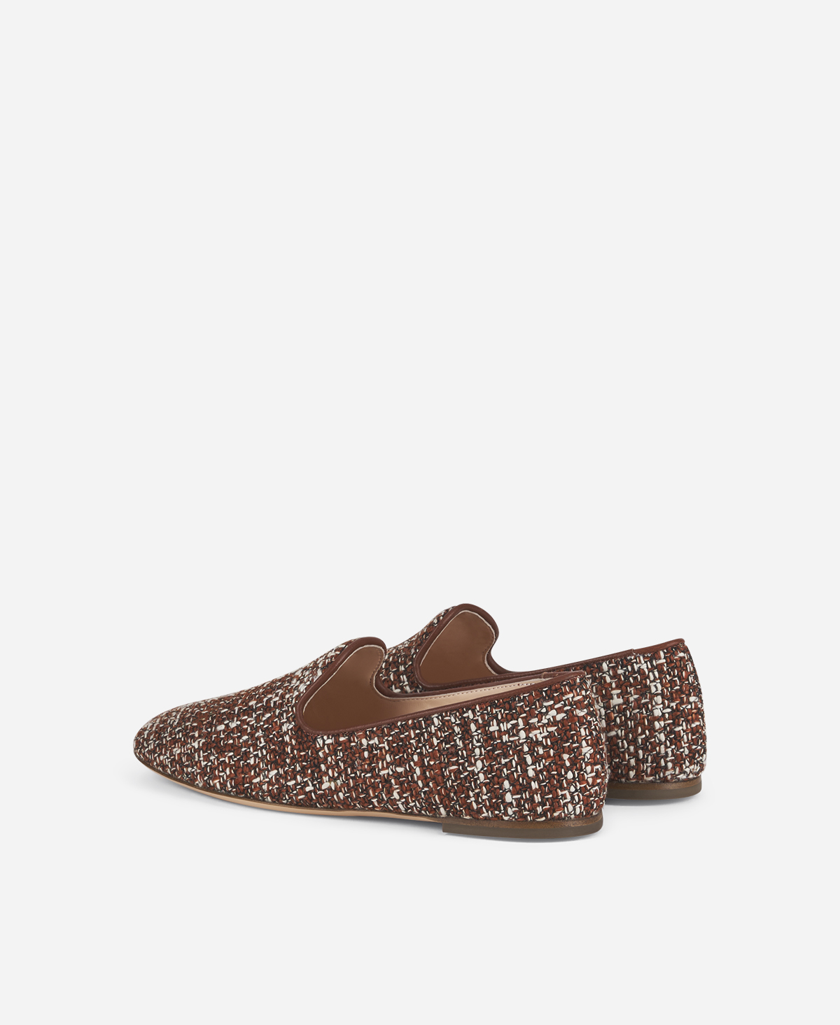 Tweed loafer Cognac Melange | AGL 