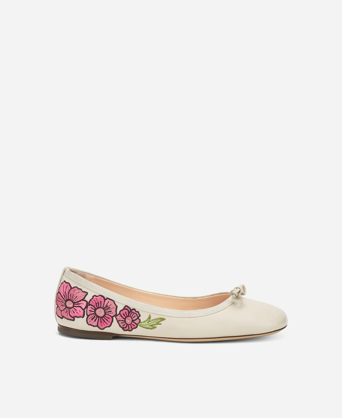 AGL X OBSERVED BY US embroidered ballet flat Ivory OBU