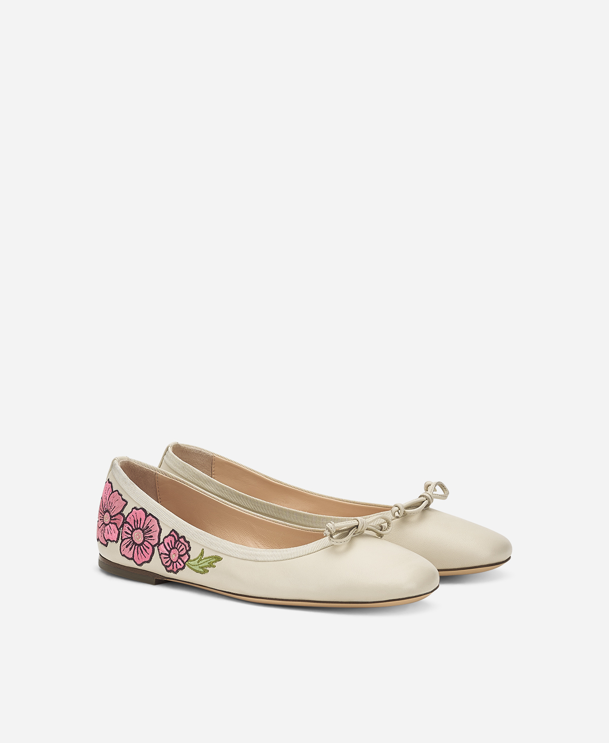 AGL X OBSERVED BY US embroidered ballet flat Ivory OBU Ballet