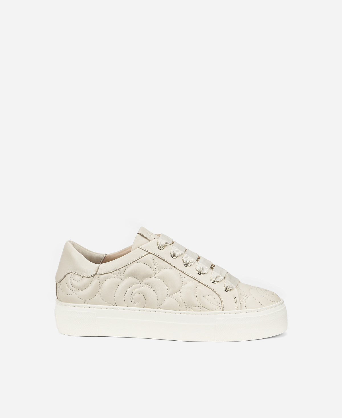 Floral-motif sneaker Ivory Alisa | AGL Shoes
