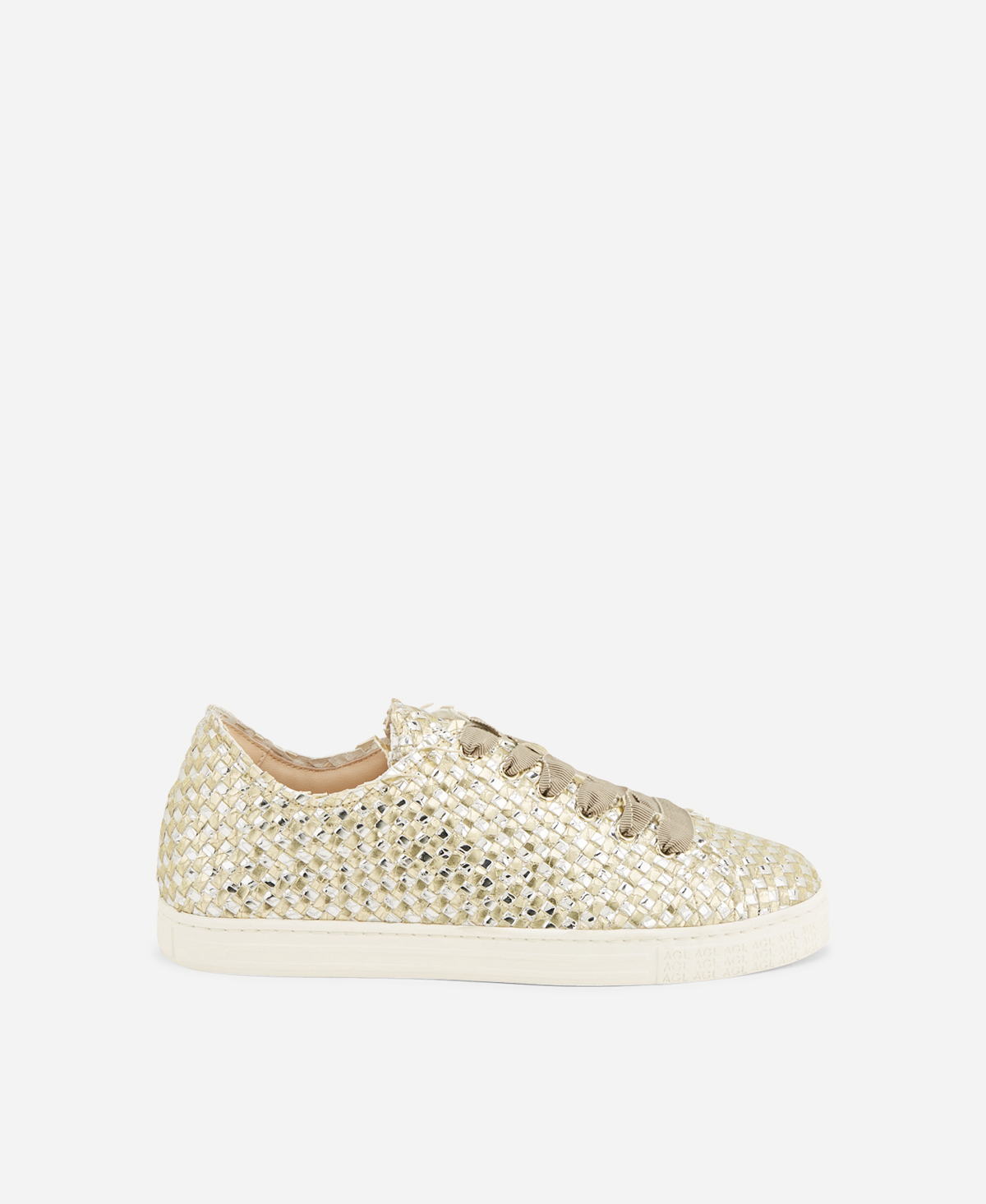 Sneaker aus recyceltem Leder Silber Gaia Upcycle | AGL