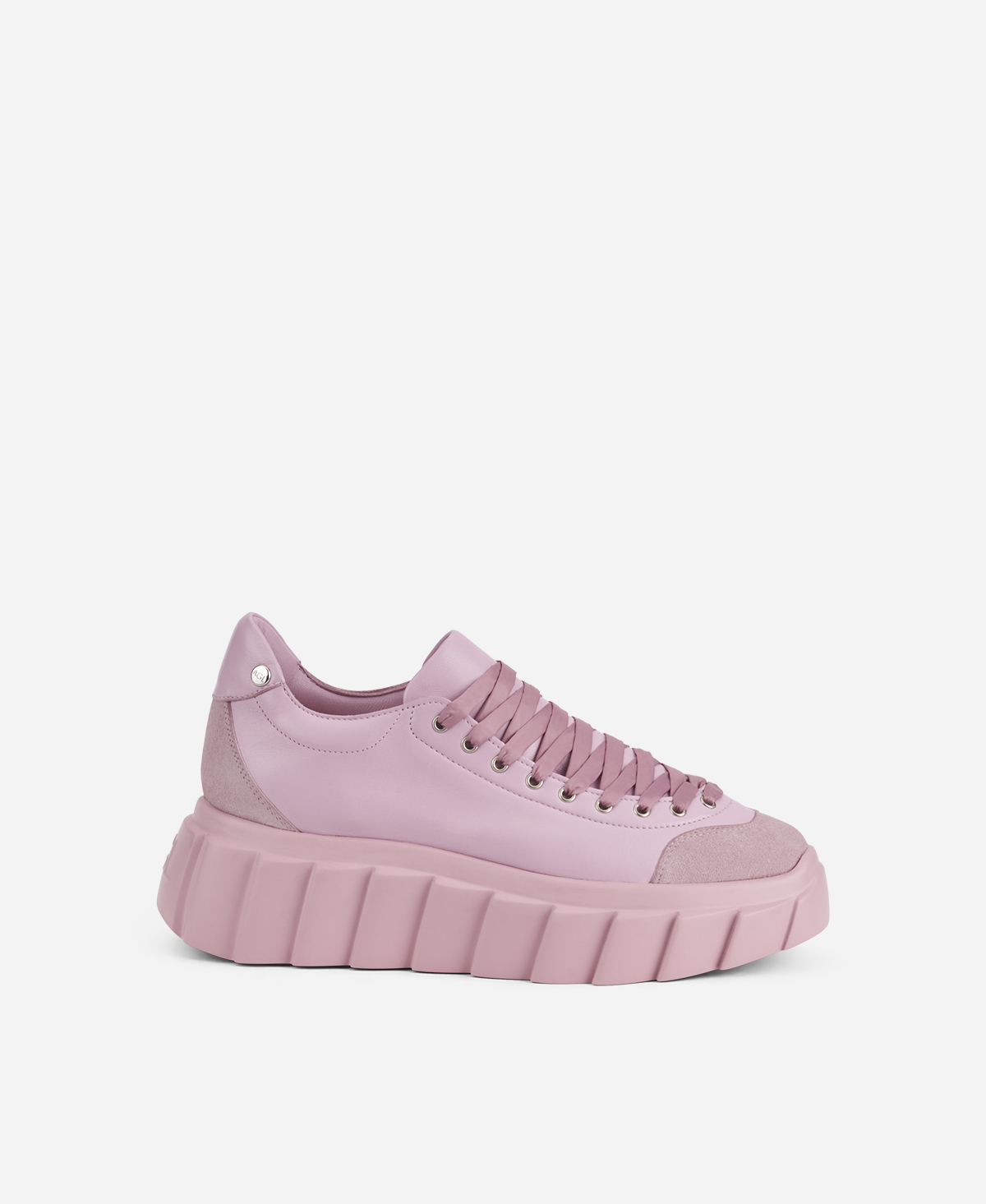 低価格 sneaker Leather Pink Shoes AGL | Ties Blondie トップス