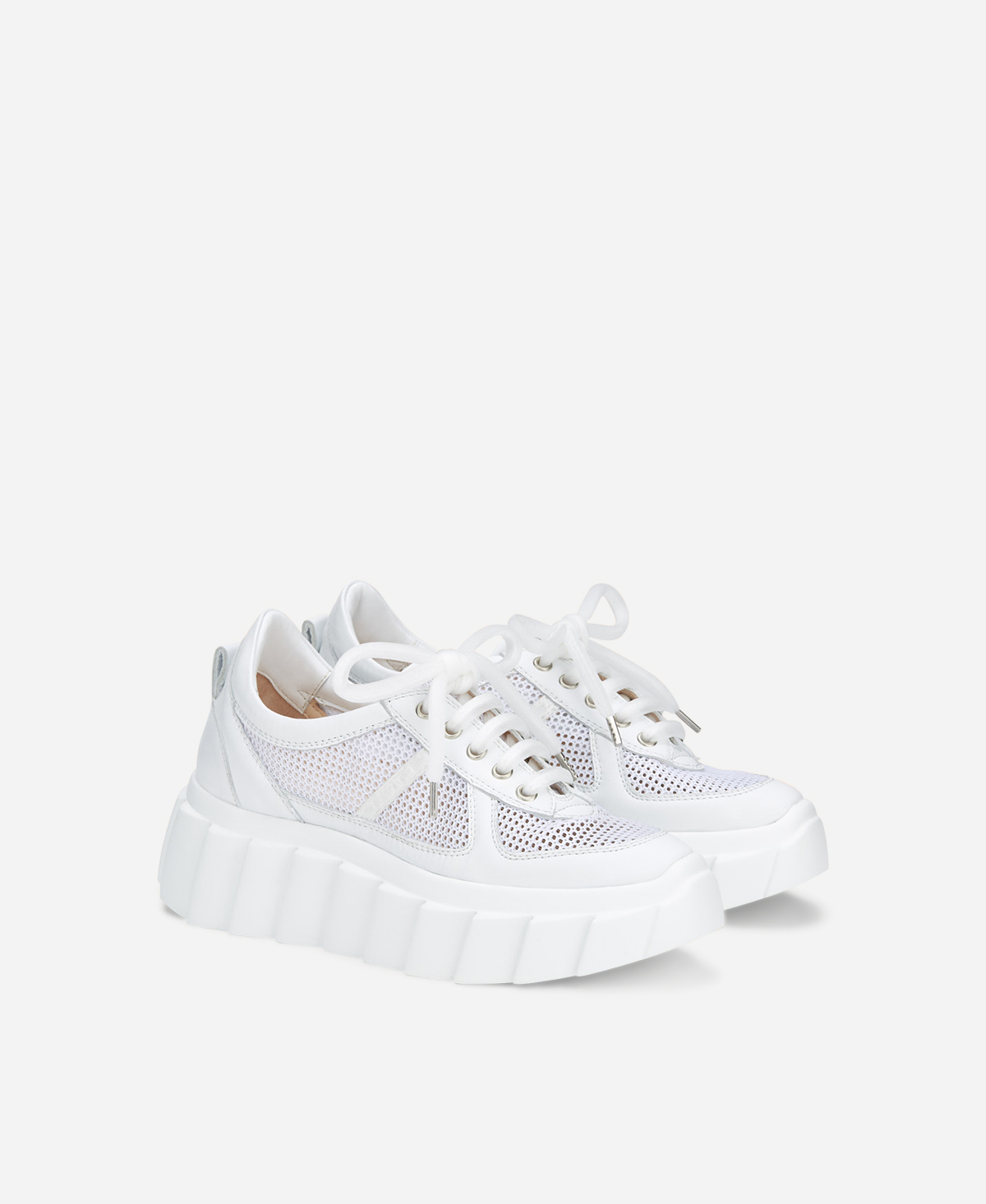 Sneaker mit Micro-Mesh Weiß Blondie Mesh | AGL