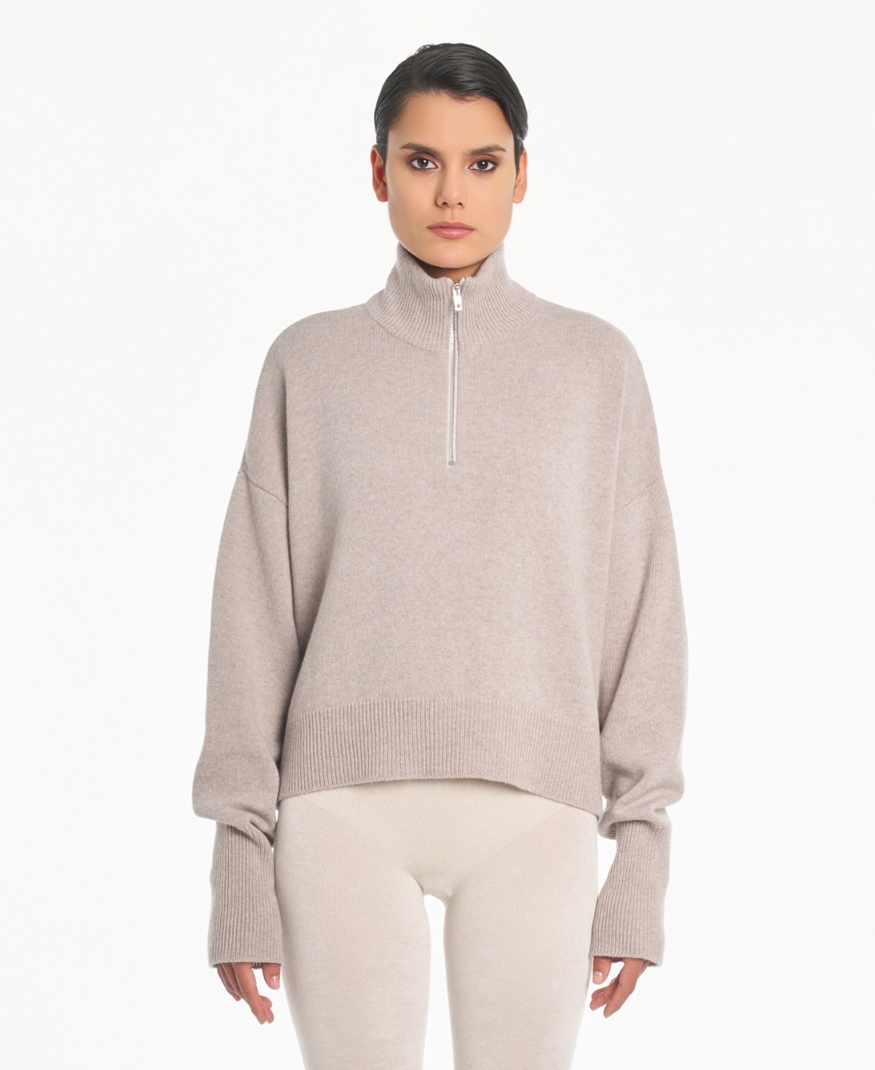 Half-zip sweater Ice Cropped | AGL Shoes