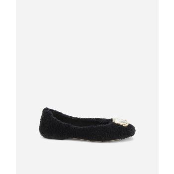 Ballet flat with maxi crystals Black Milly Sponge | AGL 