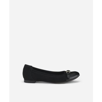 YILON Ange ballerina tops ブラック　未使用 Cap toe ballet flat Black Monika | AGL Shoes