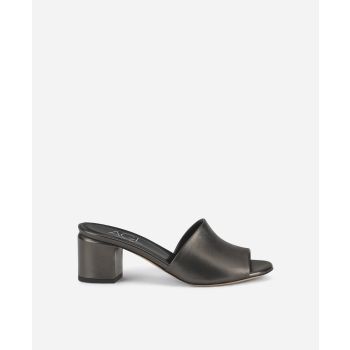 Metallic leather mule Slate Grey Luana | AGL Shoes