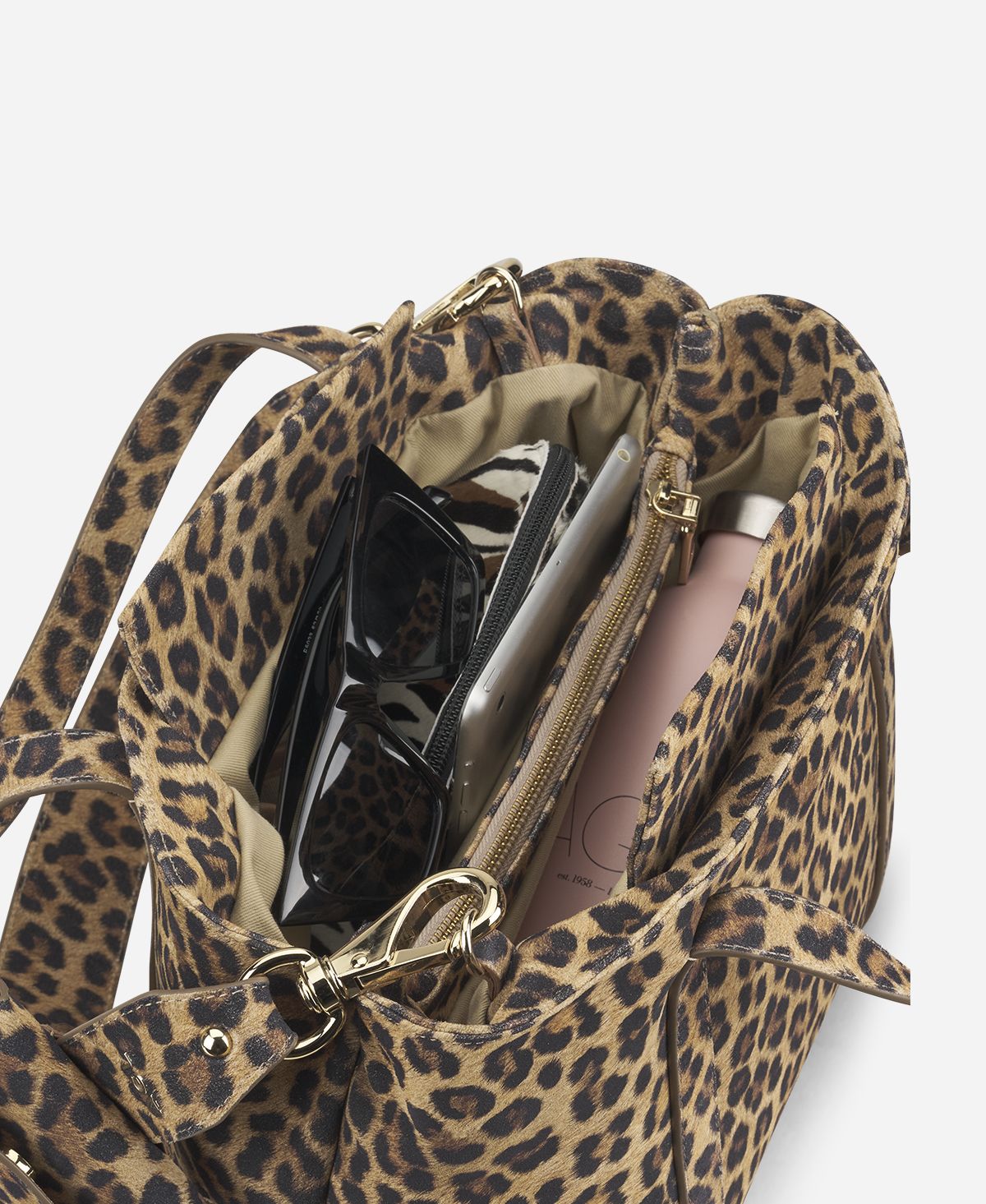 バッグ MARLON 2way Mini Tote Pony Small Leopard MARLON 2way Mini Tote Pony Small Leopard