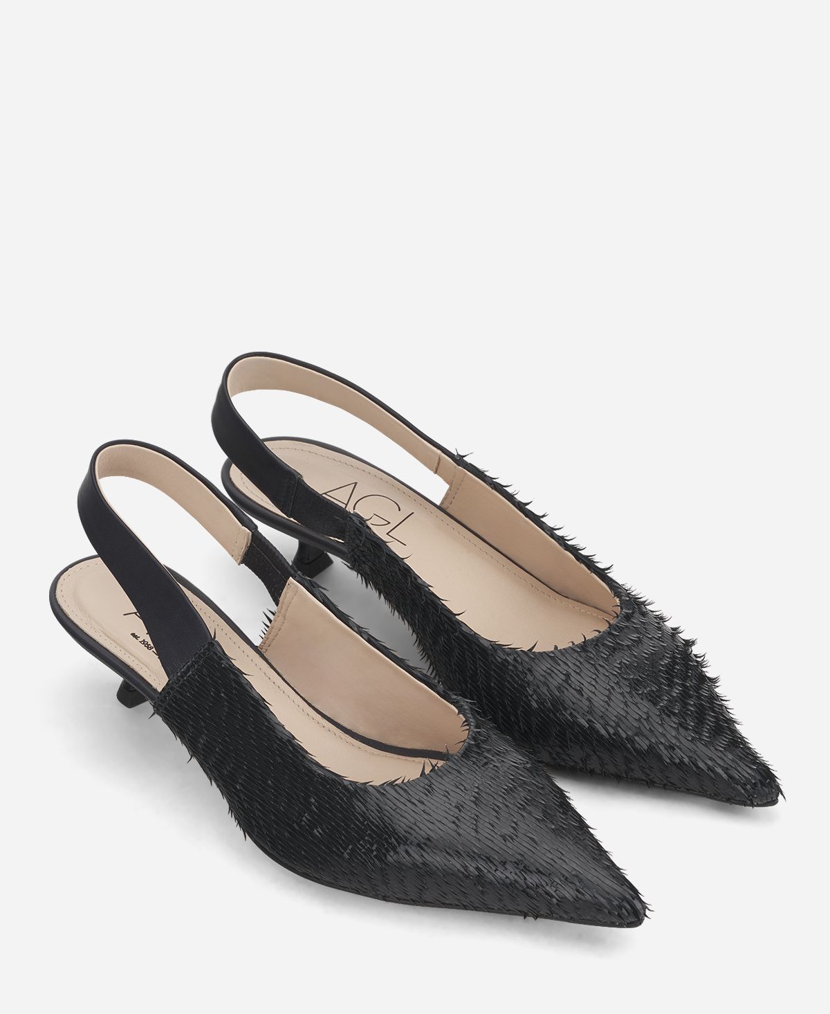 Leather sling-back Blue Lenor Sling | AGL Shoes