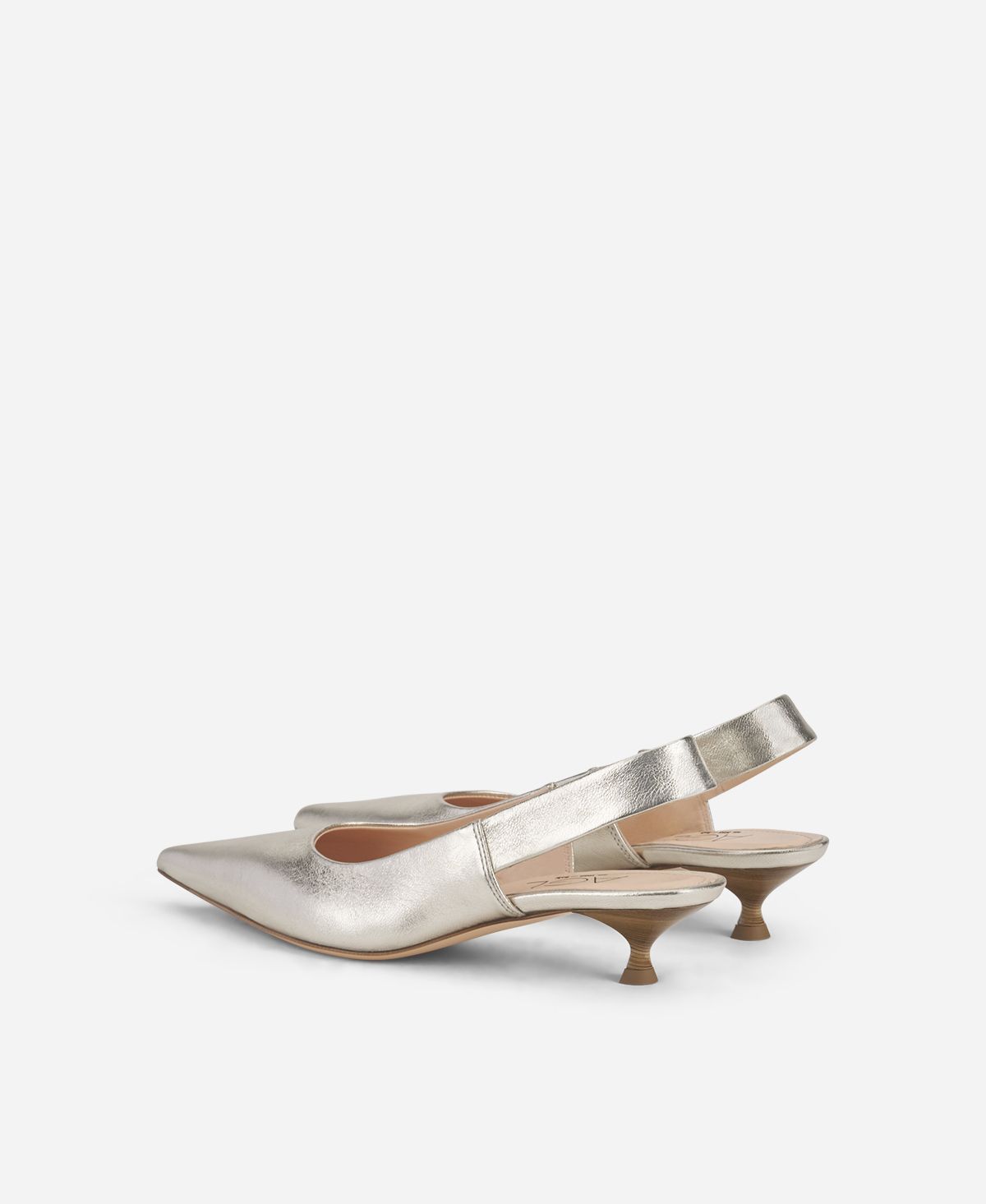 Metallic sling-back Platinum Lenor Sling | AGL Shoes