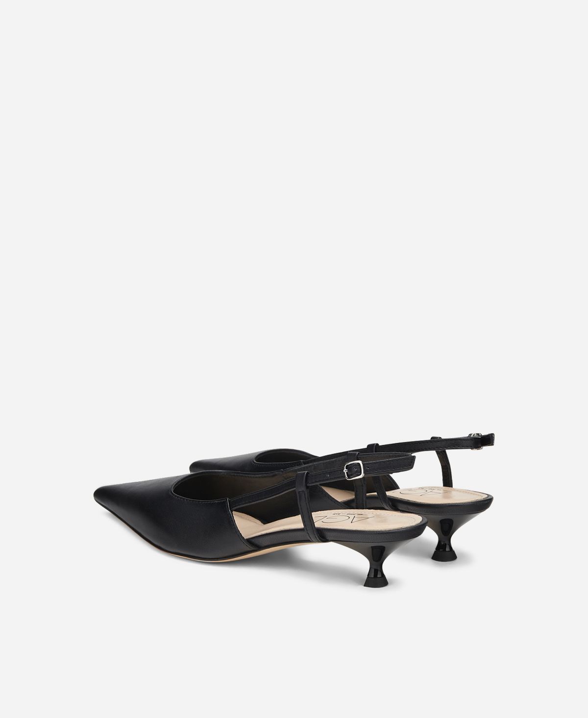 Leather sling-back Black Lenor Sling B | AGL