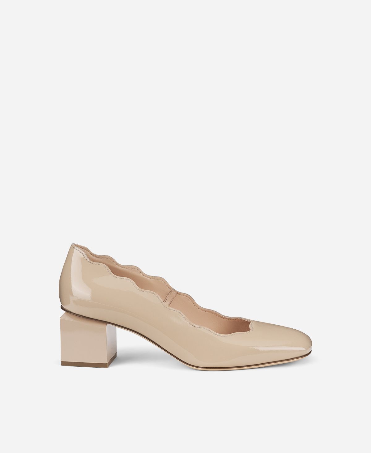Patent Pump Beige Angie Wave | AGL Shoes