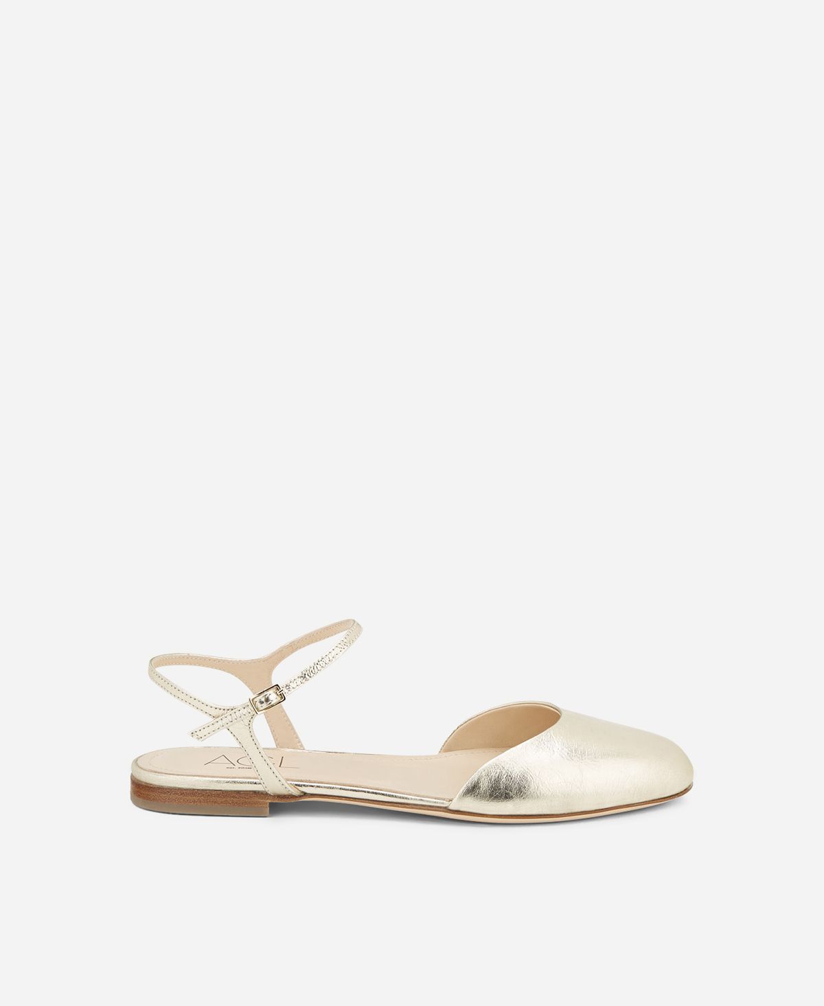 Metallic ballet flat Platinum Milly Sling B | AGL Shoes