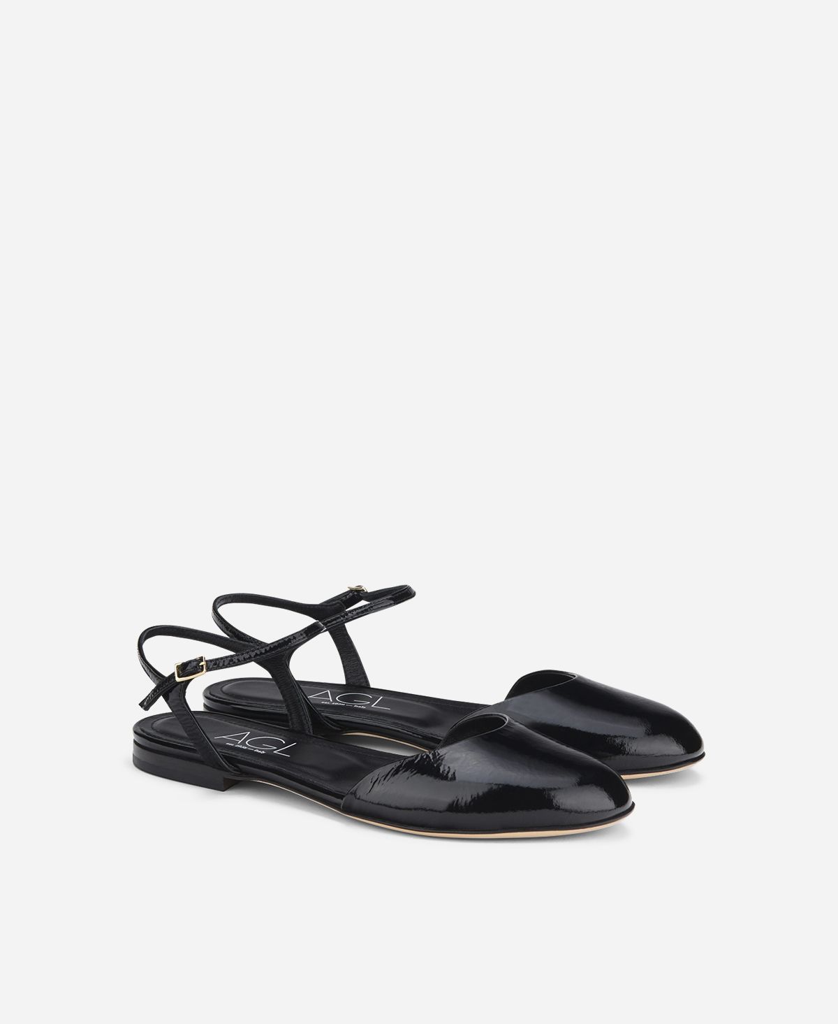 Patent ballet flat Black Milly Sling B | AGL Shoes