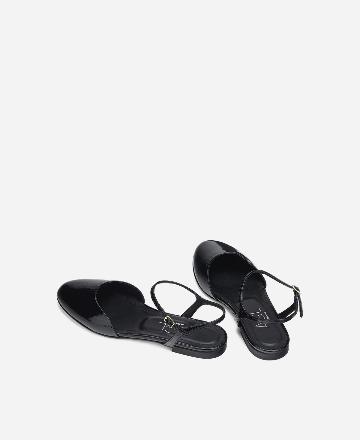 Patent ballet flat Black Milly Sling B | AGL Shoes