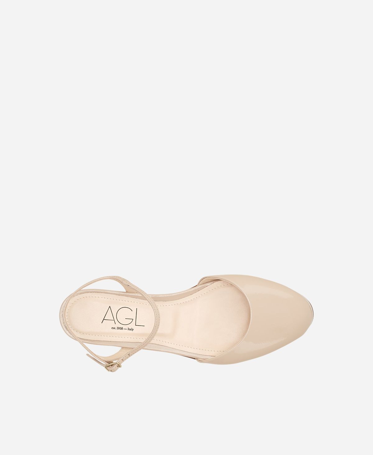 Ballerina aus Lackleder Beige Milly Sling B | AGL 