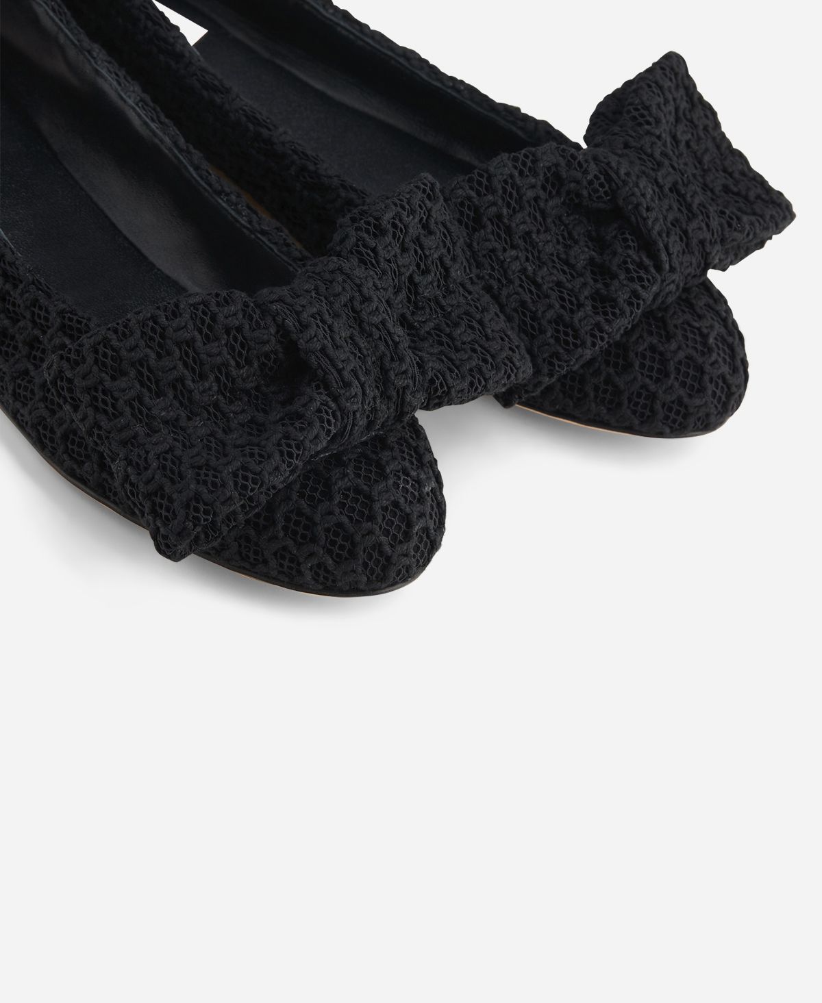 Ballerina mit breiter Schleife Schwarz Milly Ribbon | AGL 