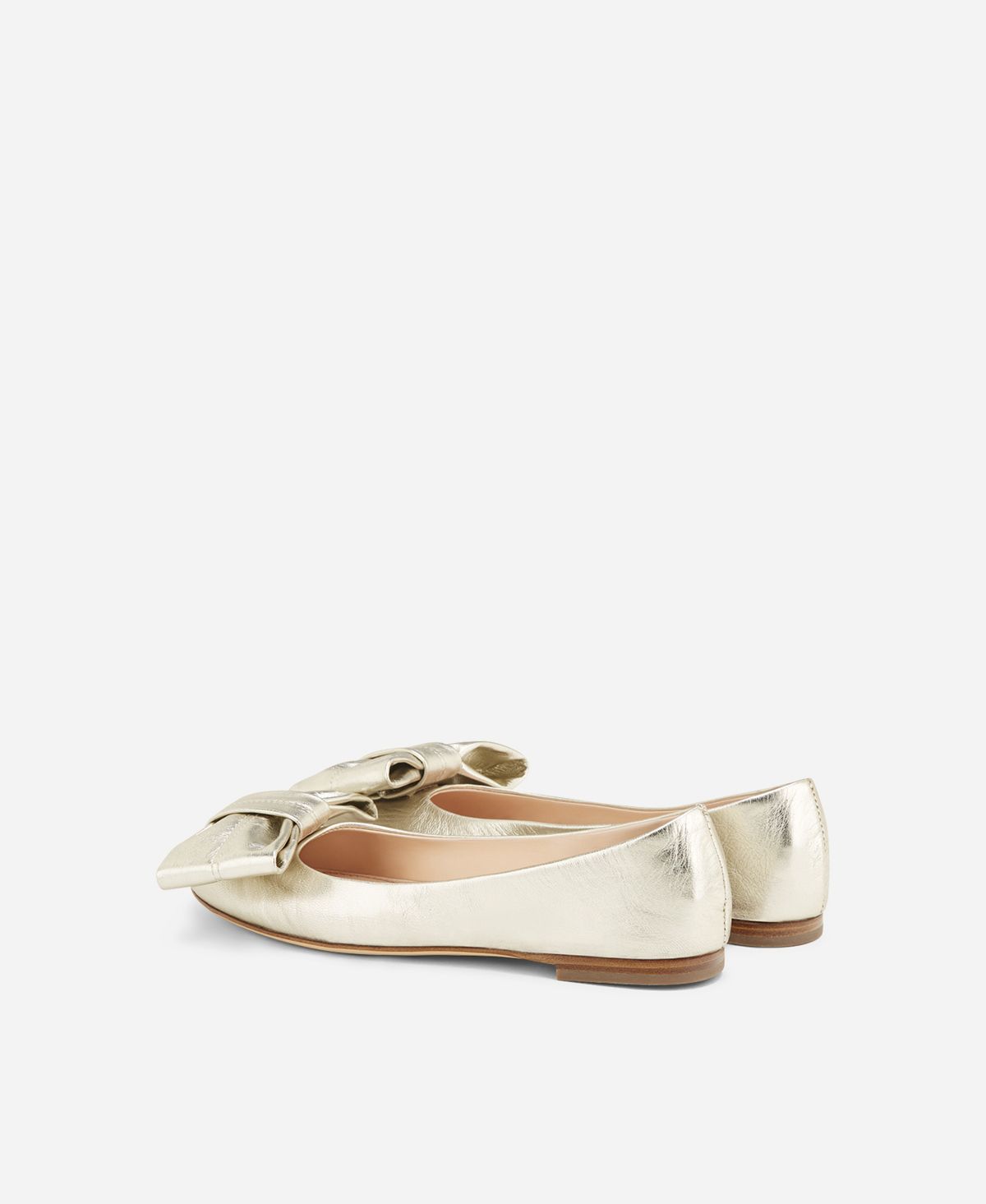 Ballet flat with bow Platinum Milly Ribbon | AGL