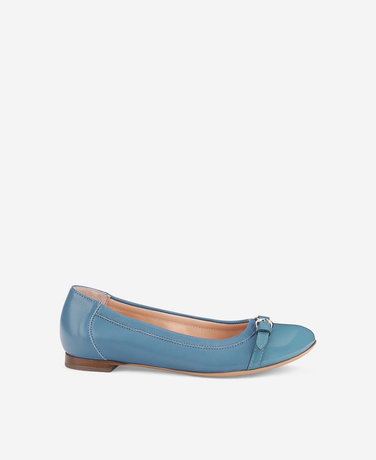 Cap toe ballet flat Light blue Monika | AGL Shoes