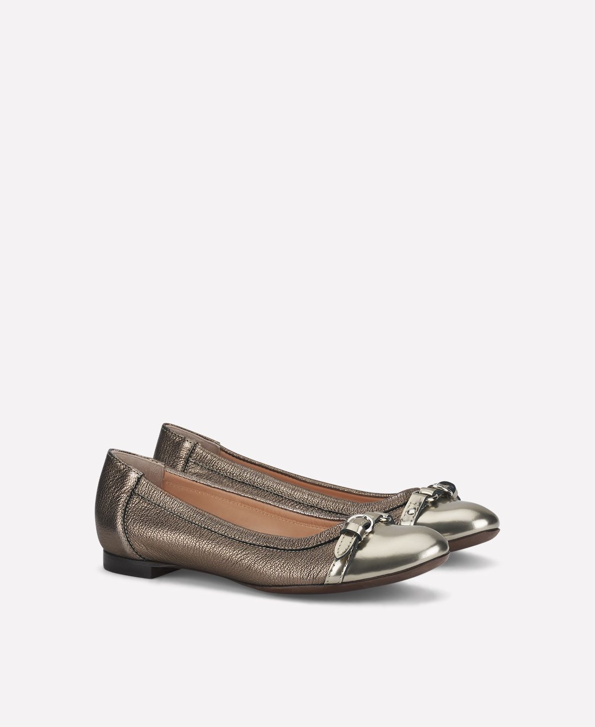 Cap toe ballet flat Chocolate Monika | AGL Shoes