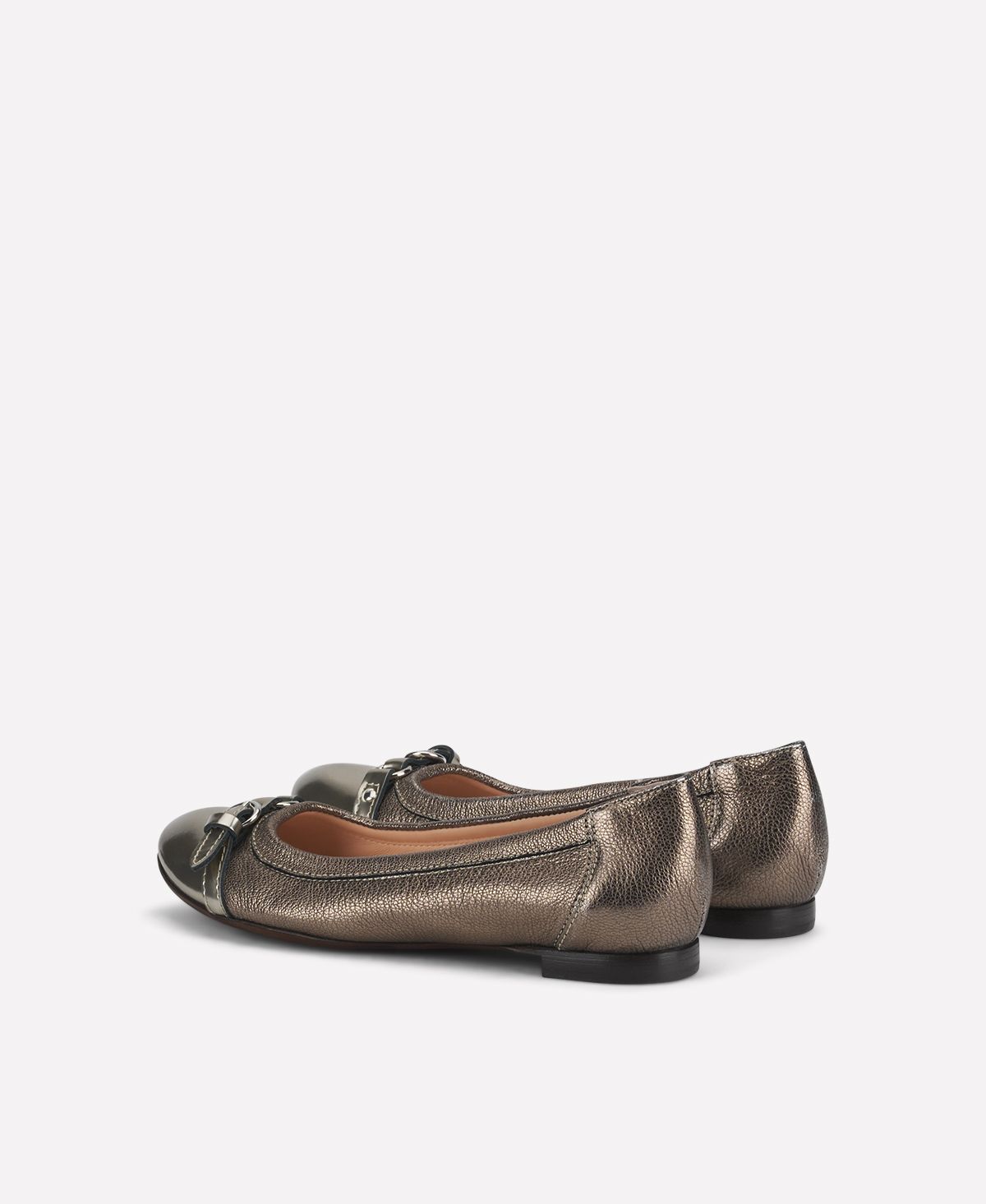 Cap toe ballet flat Chocolate Monika | AGL Shoes