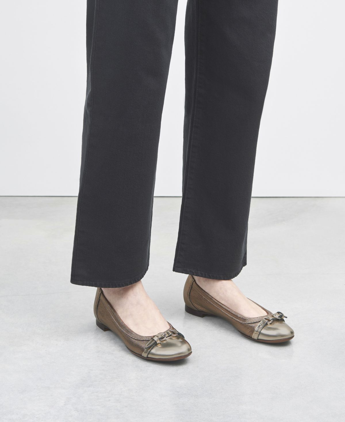 Cap toe ballet flat Chocolate Monika | AGL Shoes