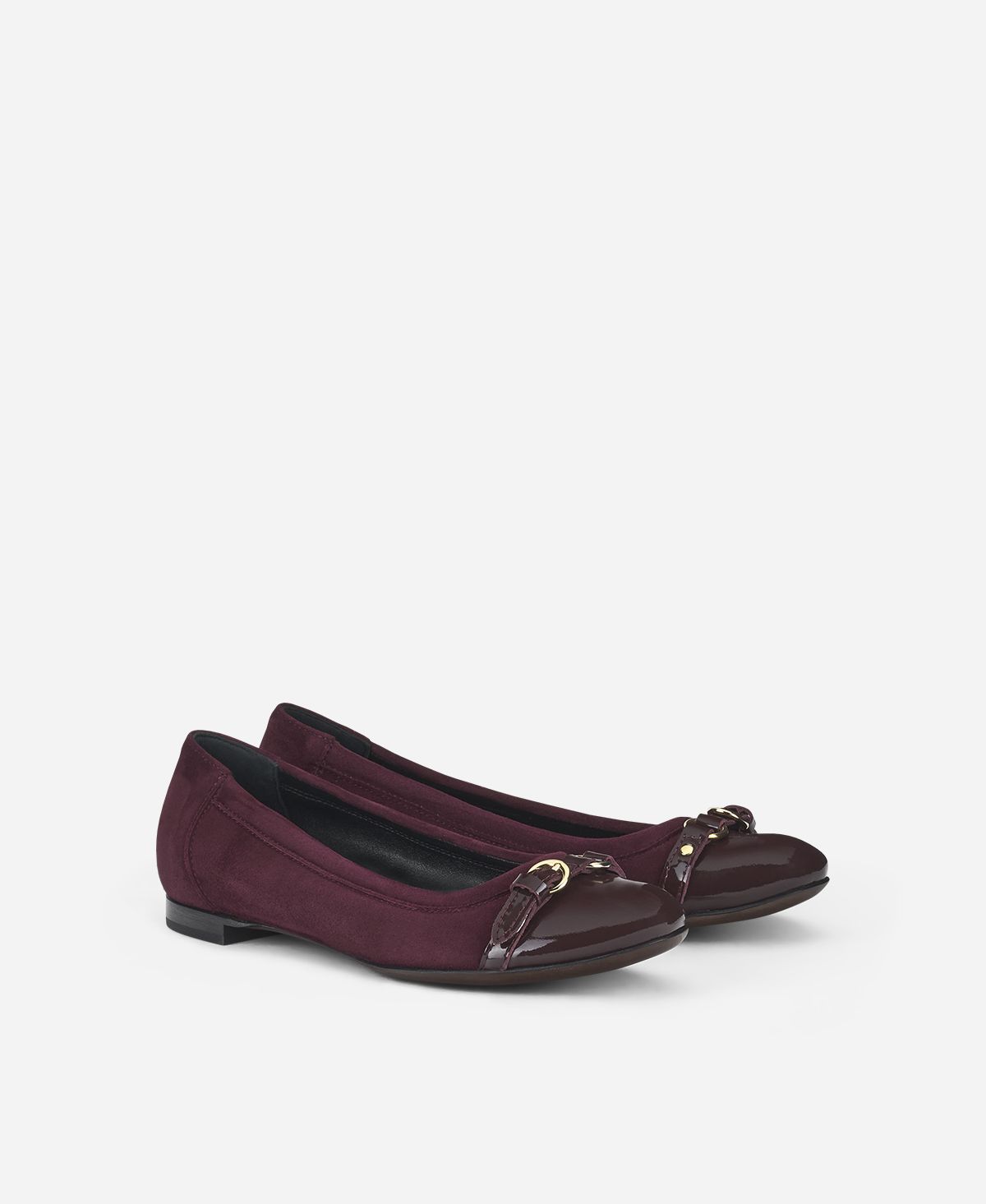 Cap toe ballet flat Burgundy Monika | AGL Shoes