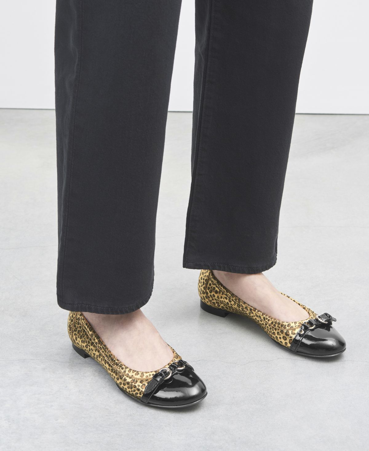 Cap toe ballet flat Leopard pop Monika | AGL Shoes