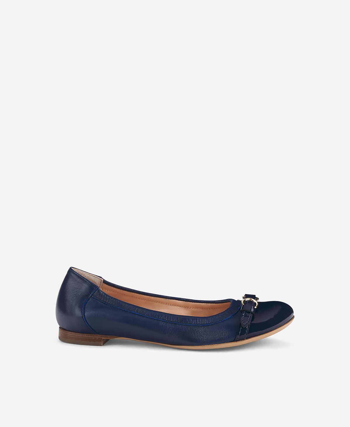 Cap toe ballet flat Blue Monika | AGL Shoes