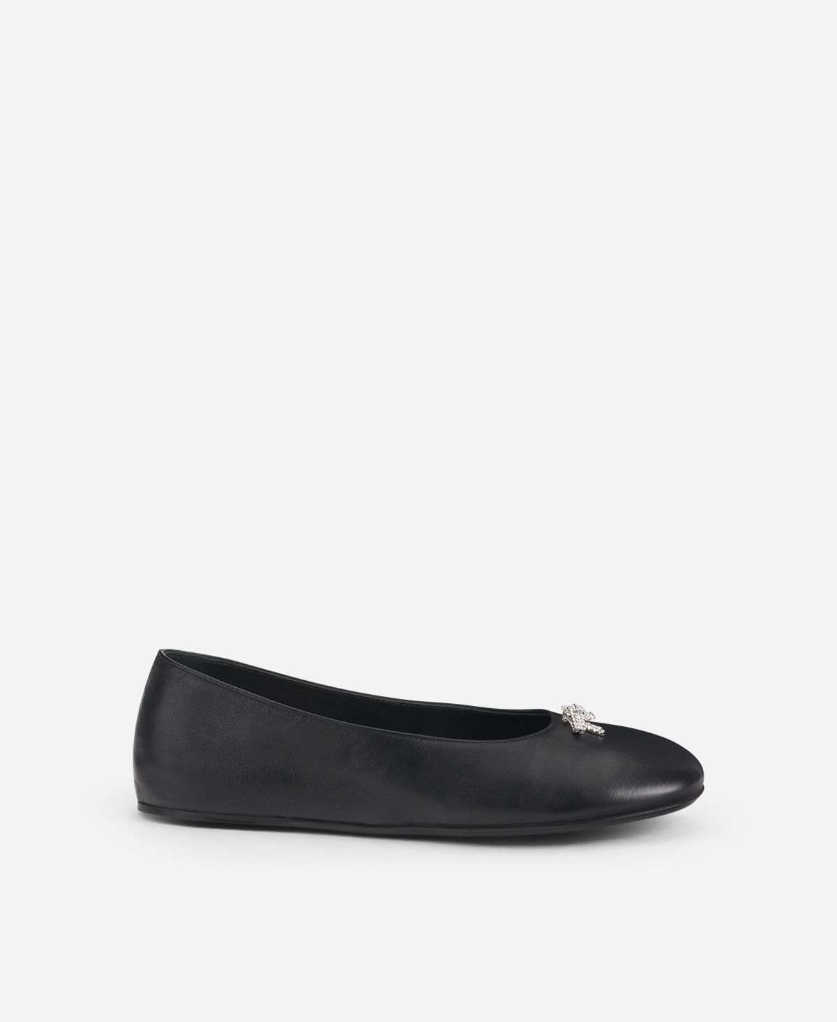 Ballet flat with rhinestone bow Black Hoola Hoop | AGL Shoes