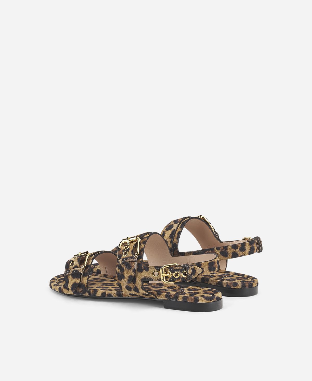 Sandal with buckles Leopard classic Summer Multi Buckles | AGL Shoes