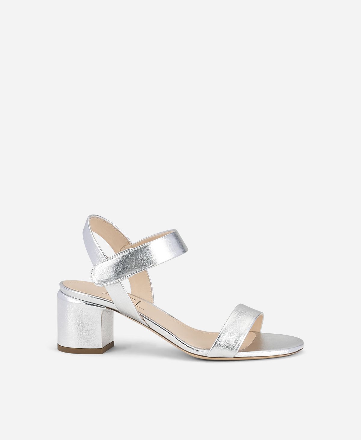 Sandal with mid-heel Silver GALA | AGL Shoes