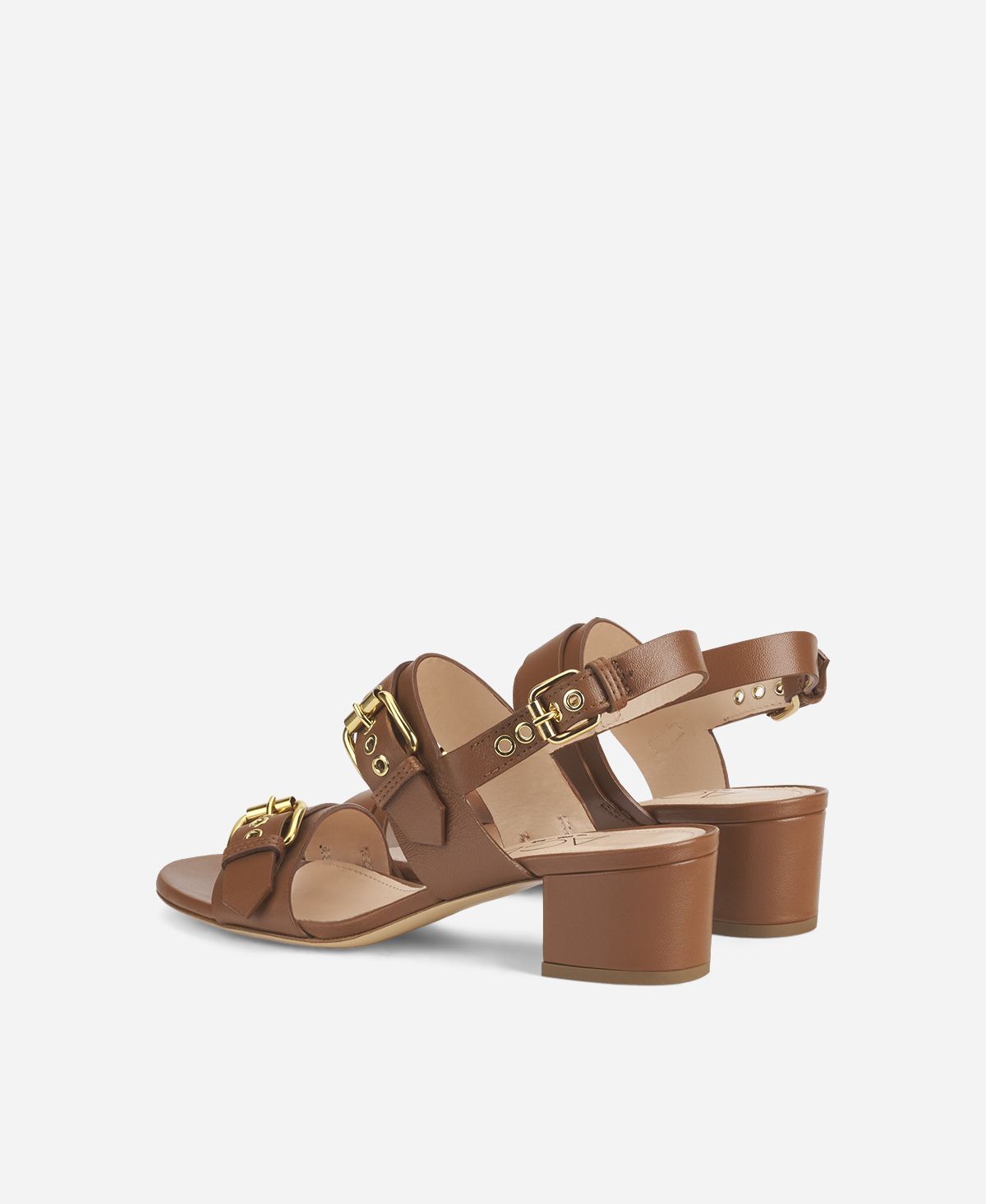 Sandal with buckles Cognac Lala Straps | AGL Shoes Sandal with buckles Cognac Lala Straps | AGL Shoes