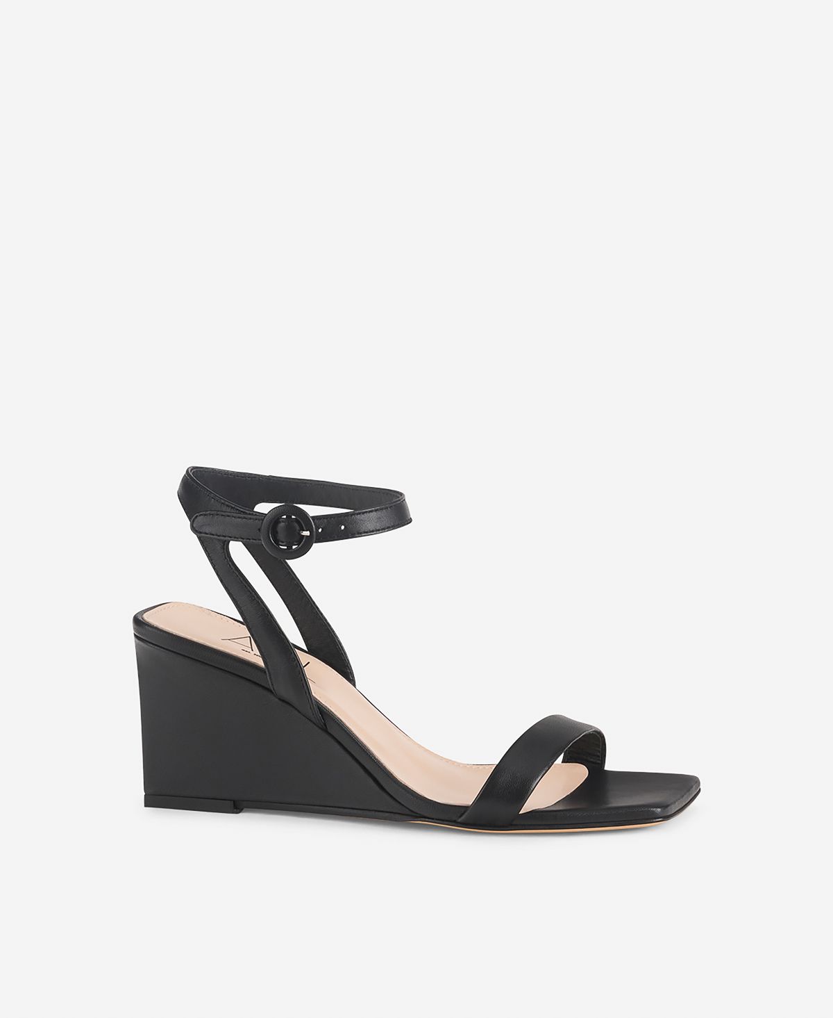 Leather wedge sandal Black Mimi Sandal | AGL Shoes