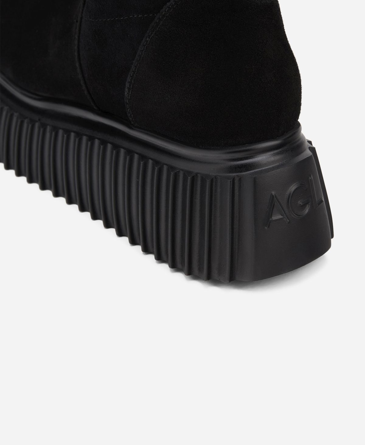 Velours-Stiefelette Schwarz MILAGROS STRETCH | AGL